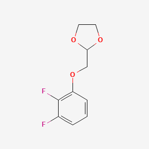 molecular formula C10H10F2O3 B11795115 2-((2,3-Difluorophenoxy)methyl)-1,3-dioxolane 