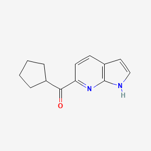 molecular formula C13H14N2O B11795190 Cyclopentyl(1H-pyrrolo[2,3-B]pyridin-6-YL)methanone 