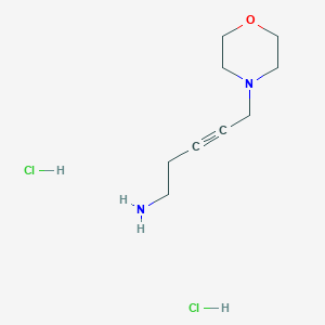molecular formula C9H18Cl2N2O B11795290 5-Morpholinopent-3-yn-1-amine dihydrochloride 