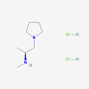 molecular formula C8H20Cl2N2 B11795451 (S)-N-Methyl-1-(pyrrolidin-1-yl)propan-2-amine dihydrochloride 