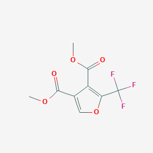 molecular formula C9H7F3O5 B11795478 Dimethyl 2-(trifluoromethyl)furan-3,4-dicarboxylate 