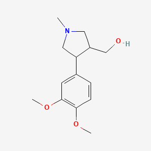 molecular formula C14H21NO3 B11795521 (4-(3,4-Dimethoxyphenyl)-1-methylpyrrolidin-3-yl)methanol 