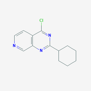 molecular formula C13H14ClN3 B11795546 4-Chloro-2-cyclohexylpyrido[3,4-d]pyrimidine 
