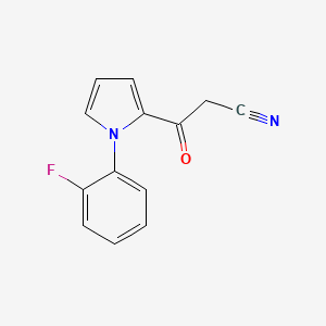 molecular formula C13H9FN2O B11795566 3-(1-(2-Fluorophenyl)-1H-pyrrol-2-yl)-3-oxopropanenitrile 