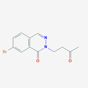 molecular formula C12H11BrN2O2 B11795584 7-Bromo-2-(3-oxobutyl)phthalazin-1(2H)-one 