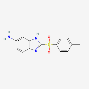 molecular formula C14H13N3O2S B11795593 2-Tosyl-1H-benzo[d]imidazol-5-amine 