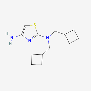 molecular formula C13H21N3S B11795597 N2,N2-Bis(cyclobutylmethyl)thiazole-2,4-diamine 
