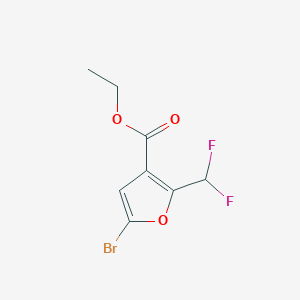molecular formula C8H7BrF2O3 B11795607 Ethyl 5-bromo-2-(difluoromethyl)furan-3-carboxylate 