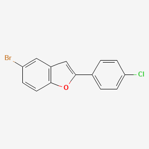 molecular formula C14H8BrClO B11795651 5-Bromo-2-(4-chlorophenyl)benzofuran 