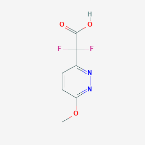 molecular formula C7H6F2N2O3 B11795672 2,2-Difluoro-2-(6-methoxypyridazin-3-yl)acetic acid 