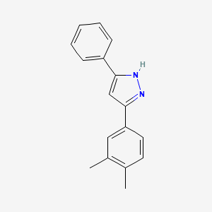 molecular formula C17H16N2 B11795760 3-(3,4-dimethylphenyl)-5-phenyl-1H-Pyrazole 