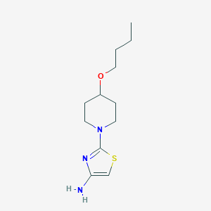 molecular formula C12H21N3OS B11795817 2-(4-Butoxypiperidin-1-yl)thiazol-4-amine 