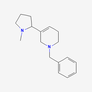 molecular formula C17H24N2 B11795822 1-Benzyl-5-(1-methylpyrrolidin-2-yl)-1,2,3,6-tetrahydropyridine 
