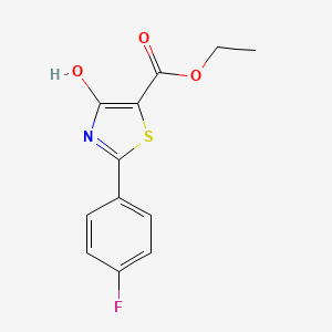 molecular formula C12H10FNO3S B11795875 Ethyl 2-(4-fluorophenyl)-4-hydroxythiazole-5-carboxylate 
