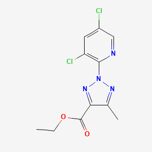 molecular formula C11H10Cl2N4O2 B11795877 Ethyl 2-(3,5-dichloropyridin-2-yl)-5-methyl-2H-1,2,3-triazole-4-carboxylate 