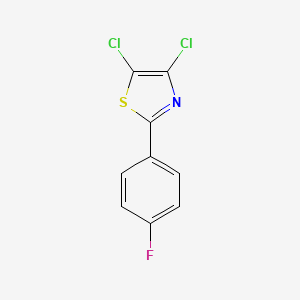 molecular formula C9H4Cl2FNS B11796002 4,5-Dichloro-2-(4-fluorophenyl)thiazole 
