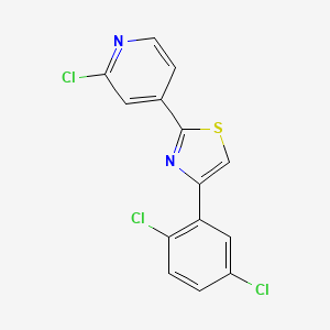 molecular formula C14H7Cl3N2S B11796063 2-(2-Chloropyridin-4-yl)-4-(2,5-dichlorophenyl)thiazole 