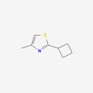 molecular formula C8H11NS B11796091 2-Cyclobutyl-4-methylthiazole 