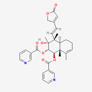 molecular formula C32H34N2O7 B1179610 Scutebarbatine A 