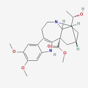 molecular formula C23H30N2O5 B1179612 19(S)-Hydroxyconopharyngine CAS No. 16790-93-5