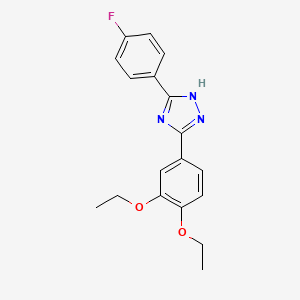 molecular formula C18H18FN3O2 B11796131 5-(3,4-Diethoxyphenyl)-3-(4-fluorophenyl)-1H-1,2,4-triazole 
