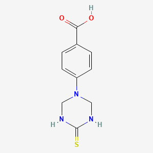 molecular formula C10H11N3O2S B11796151 4-(4-Thioxo-1,3,5-triazinan-1-yl)benzoic acid 