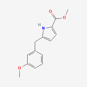 molecular formula C14H15NO3 B11796213 Methyl 5-(3-methoxybenzyl)-1H-pyrrole-2-carboxylate 