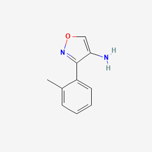 molecular formula C10H10N2O B11796254 3-(o-Tolyl)isoxazol-4-amine 