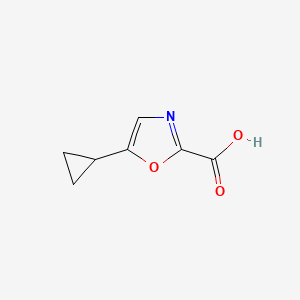 molecular formula C7H7NO3 B11796276 5-Cyclopropyloxazole-2-carboxylic acid 