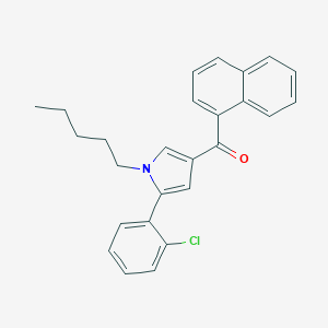molecular formula C26H24ClNO B117963 [5-(2-Chlorophenyl)-1-pentylpyrrol-3-yl]-naphthalen-1-ylmethanone CAS No. 914458-27-8