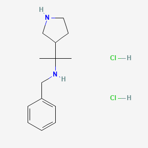 molecular formula C14H24Cl2N2 B11796363 N-Benzyl-2-(pyrrolidin-3-yl)propan-2-amine dihydrochloride 