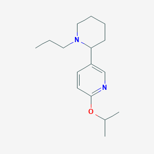 molecular formula C16H26N2O B11796377 2-Isopropoxy-5-(1-propylpiperidin-2-yl)pyridine 