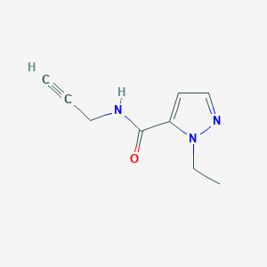 molecular formula C9H11N3O B11796492 1-Ethyl-N-(prop-2-yn-1-yl)-1H-pyrazole-5-carboxamide 