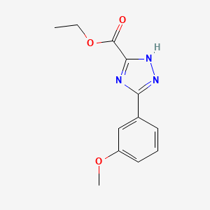 molecular formula C12H13N3O3 B11796536 ethyl 3-(3-methoxyphenyl)-1H-1,2,4-triazole-5-carboxylate 