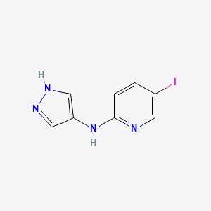 molecular formula C8H7IN4 B11796558 5-Iodo-N-(1H-pyrazol-4-yl)pyridin-2-amine 