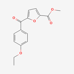 molecular formula C15H14O5 B11796575 Methyl 5-(4-ethoxybenzoyl)furan-2-carboxylate 