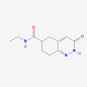 molecular formula C11H15N3O2 B11796596 N-Ethyl-3-oxo-2,3,5,6,7,8-hexahydrocinnoline-6-carboxamide 