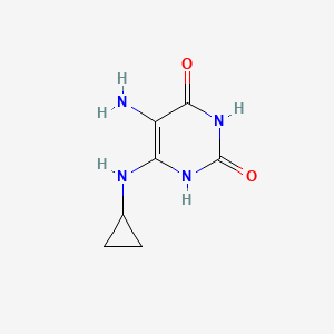 molecular formula C7H10N4O2 B11796607 5-Amino-6-(cyclopropylamino)pyrimidine-2,4(1H,3H)-dione 