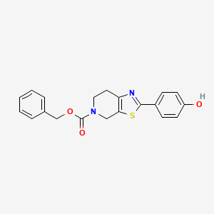 molecular formula C20H18N2O3S B11796643 Benzyl 2-(4-hydroxyphenyl)-6,7-dihydrothiazolo[5,4-C]pyridine-5(4H)-carboxylate CAS No. 1384264-40-7
