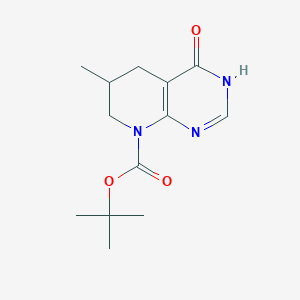 molecular formula C13H19N3O3 B11796649 tert-Butyl 6-methyl-4-oxo-3,4,6,7-tetrahydropyrido[2,3-d]pyrimidine-8(5H)-carboxylate 