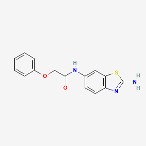 molecular formula C15H13N3O2S B11796688 N-(2-Aminobenzo[d]thiazol-6-yl)-2-phenoxyacetamide 