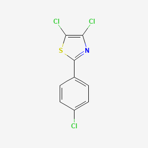 molecular formula C9H4Cl3NS B11796694 4,5-Dichloro-2-(4-chlorophenyl)thiazole 