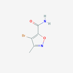molecular formula C5H5BrN2O2 B11796735 4-Bromo-3-methylisoxazole-5-carboxamide 