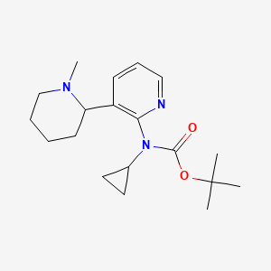 molecular formula C19H29N3O2 B11796782 tert-Butyl cyclopropyl(3-(1-methylpiperidin-2-yl)pyridin-2-yl)carbamate 