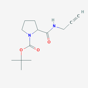 molecular formula C13H20N2O3 B11796809 tert-Butyl 2-(prop-2-yn-1-ylcarbamoyl)pyrrolidine-1-carboxylate 