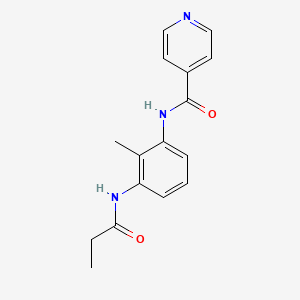 molecular formula C16H17N3O2 B1179681 N-[2-methyl-3-(propionylamino)phenyl]isonicotinamide 