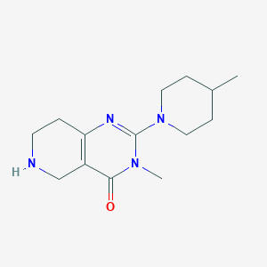 molecular formula C14H22N4O B11796816 3-Methyl-2-(4-methylpiperidin-1-yl)-5,6,7,8-tetrahydropyrido[4,3-d]pyrimidin-4(3H)-one 
