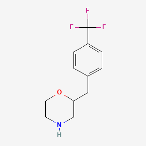 molecular formula C12H14F3NO B11796885 2-(4-(Trifluoromethyl)benzyl)morpholine 