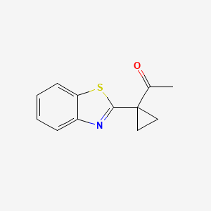 molecular formula C12H11NOS B11796916 1-(1-(Benzo[D]thiazol-2-YL)cyclopropyl)ethanone 