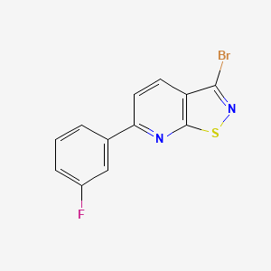 molecular formula C12H6BrFN2S B11796920 3-Bromo-6-(3-fluorophenyl)isothiazolo[5,4-b]pyridine CAS No. 1706434-99-2